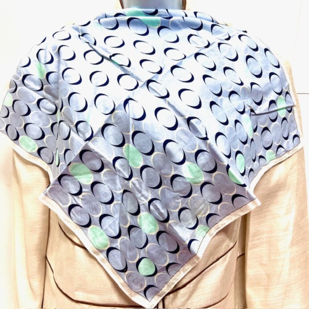 BUNDLE 4:  CELINE P-HANAE M-RENOMA-JP  MiniScarf/Handker Cotton/Silk 25" 21"(86 - Picture 11 of 15